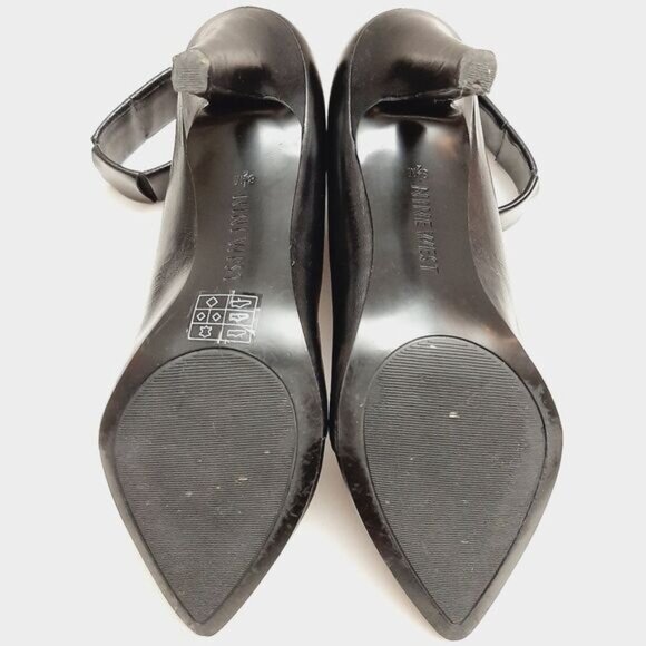 NINE WEST PrepSchool Ankle Strap Pointy Toe High Heel Pumps Black Sz 8.5 M - Picture 14 of 16